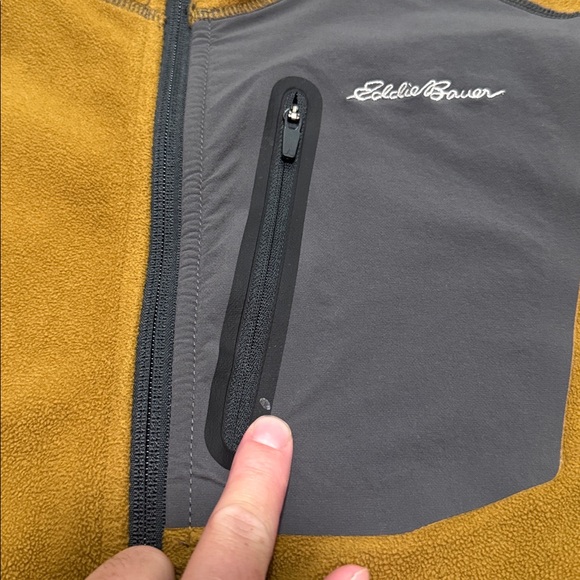 Eddie Bauer First Ascent Men's Tan Performance Zip up - Picture 3 of 8